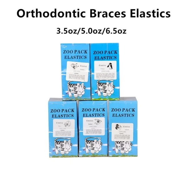 5000Pcs ZOO Pack Dental Rubber Bands Latex Ortho Elastics Elastic Ligature Ties 3.5oz 5.0oz 6.5oz 1/8 3/16 1/4 5/16 3/8