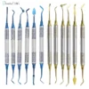 6Pcs/Kit Dental Composite Resin Filling Spatulas Double Head Titanium Plated Head Fill Restoration Set Dentist Accessories Tool