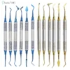 6Pcs/Kit Dental Composite Resin Filling Spatulas Double Head Titanium Plated Head Fill Restoration Set Dentist Accessories Tool