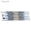 6Pcs/Kit Dental Composite Resin Filling Spatulas Double Head Titanium Plated Head Fill Restoration Set Dentist Accessories Tool